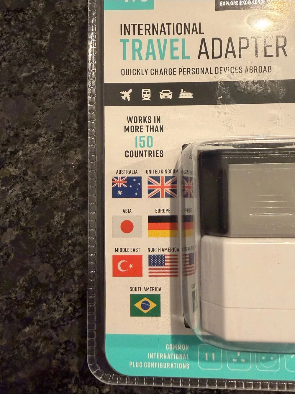 G/FORE International Travel Adapter - White and Black